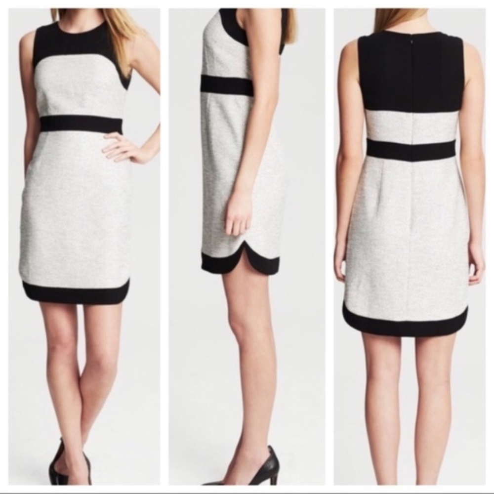 Banana Republic Black Tweed Dress, Size 2